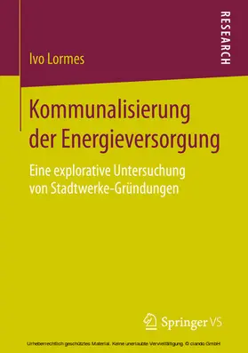 Lormes | Kommunalisierung der Energieversorgung | E-Book | www.sack.de
