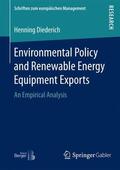 Diederich |  Environmental Policy and Renewable Energy Equipment Exports | Buch |  Sack Fachmedien