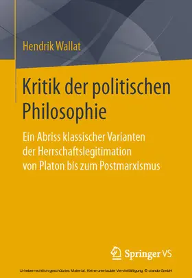Wallat |  Kritik der politischen Philosophie | eBook | Sack Fachmedien