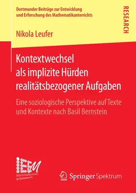 Leufer |  Kontextwechsel als implizite Hürden realitätsbezogener Aufgaben | Buch |  Sack Fachmedien