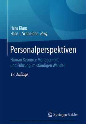 Klaus / Schneider | Personalperspektiven | E-Book | sack.de