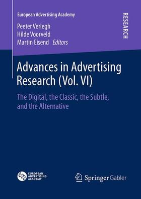 Verlegh / Eisend / Voorveld | Advances in Advertising Research (Vol. VI) | Buch | 978-3-658-14082-3 | sack.de