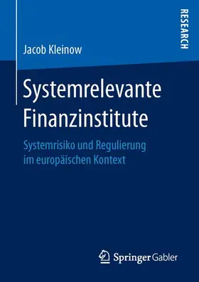Kleinow |  Systemrelevante Finanzinstitute | Buch |  Sack Fachmedien