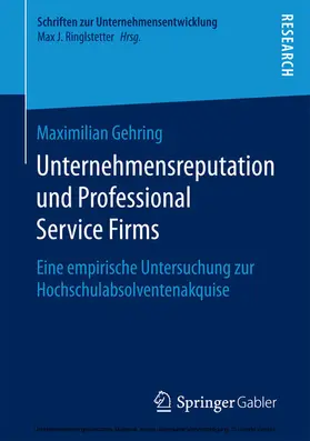 Gehring | Unternehmensreputation und Professional Service Firms | E-Book | www.sack.de