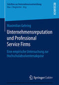 Gehring |  Unternehmensreputation und Professional Service Firms | eBook | Sack Fachmedien