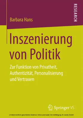 Hans |  Inszenierung von Politik | eBook | Sack Fachmedien