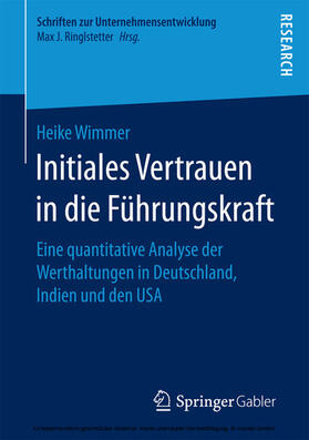Wimmer | Initiales Vertrauen in die Führungskraft | E-Book | sack.de
