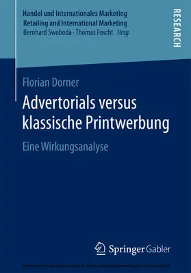 Dorner | Advertorials versus klassische Printwerbung | E-Book | www.sack.de