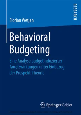 Wetjen | Behavioral Budgeting | E-Book | www.sack.de