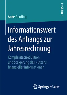 Gerding |  Informationswert des Anhangs zur Jahresrechnung | eBook | Sack Fachmedien