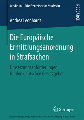 Leonhardt | Die Europäische Ermittlungsanordnung in Strafsachen | E-Book | www.sack.de