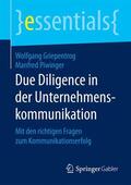 Griepentrog / Piwinger |  Griepentrog, W: Due Diligence in der Unternehmenskommunikati | Buch |  Sack Fachmedien