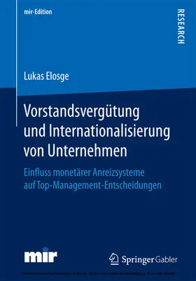 Elosge | Vorstandsvergütung und Internationalisierung von Unternehmen | E-Book | www.sack.de