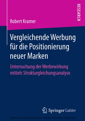 Kramer |  Vergleichende Werbung für die Positionierung neuer Marken | eBook | Sack Fachmedien