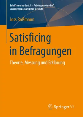 Roßmann | Satisficing in Befragungen | E-Book | www.sack.de