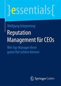 Griepentrog |  Reputation Management für CEOs | Buch |  Sack Fachmedien