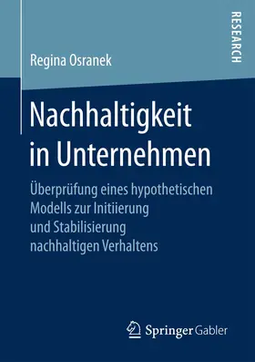 Osranek |  Nachhaltigkeit in Unternehmen | Buch |  Sack Fachmedien