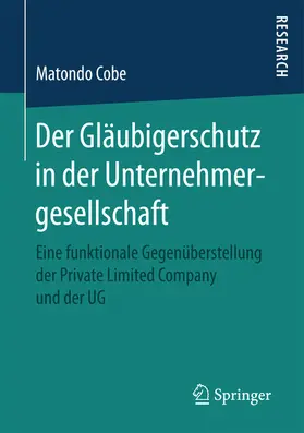 Cobe |  Der Gläubigerschutz in der Unternehmergesellschaft | eBook | Sack Fachmedien