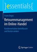 Deges |  Retourenmanagement im Online-Handel | Buch |  Sack Fachmedien