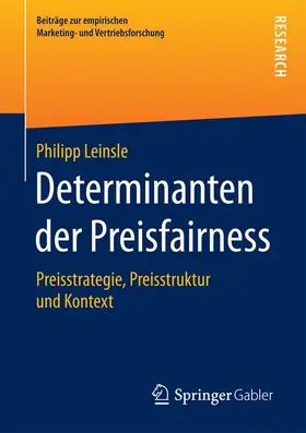 Leinsle |  Determinanten der Preisfairness | Buch |  Sack Fachmedien