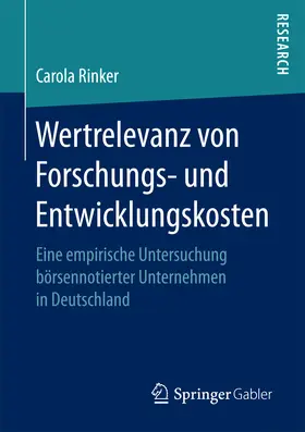 Rinker |  Wertrelevanz von Forschungs- und Entwicklungskosten | eBook | Sack Fachmedien