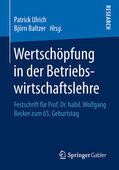 Ulrich / Baltzer |  Wertschöpfung in der Betriebswirtschaftslehre | eBook | Sack Fachmedien