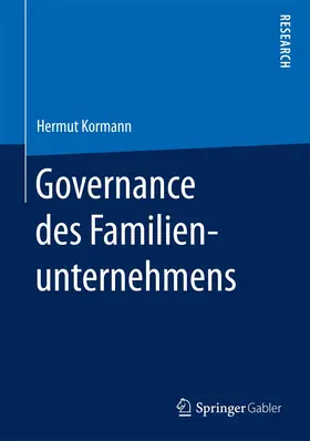 Kormann |  Governance des Familienunternehmens | Buch |  Sack Fachmedien