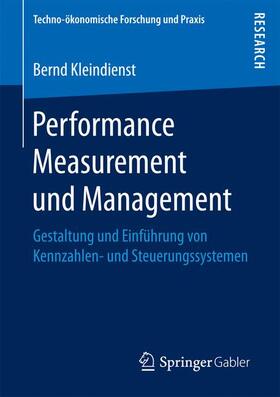 Kleindienst | Performance Measurement und Management | Buch | sack.de