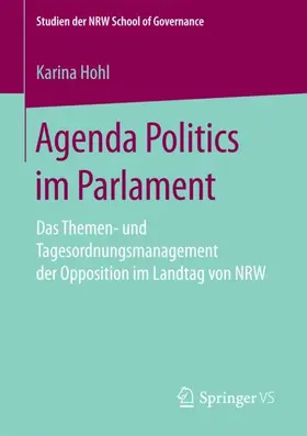 Hohl |  Agenda Politics im Parlament | Buch |  Sack Fachmedien