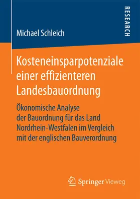 Schleich | Kosteneinsparpotenziale einer effizienteren Landesbauordnung | E-Book | www.sack.de