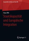Offe |  Staatskapazität und Europäische Integration | Buch |  Sack Fachmedien