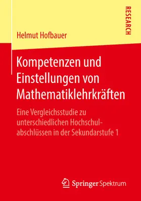 Hofbauer | Kompetenzen und Einstellungen von Mathematiklehrkräften | E-Book | www.sack.de