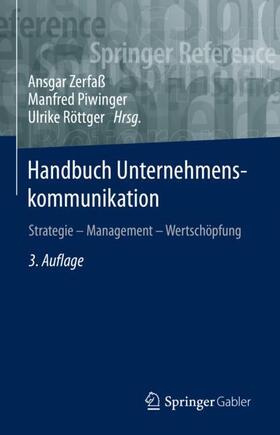 Zerfaß / Piwinger / Röttger | Handbuch Unternehmenskommunikation | Buch | 978-3-658-22932-0 | sack.de
