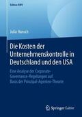 Hansch |  Die Kosten der Unternehmenskontrolle in Deutschland und den USA | Buch |  Sack Fachmedien