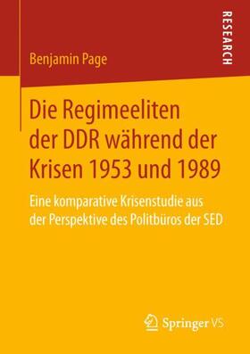 Page |  Die Regimeeliten der DDR während der Krisen 1953 und 1989 | Buch |  Sack Fachmedien