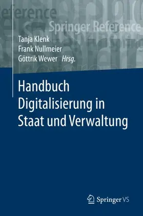 Klenk / Nullmeier / Wewer |  Handbuch Digitalisierung in Staat und Verwaltung | Buch |  Sack Fachmedien