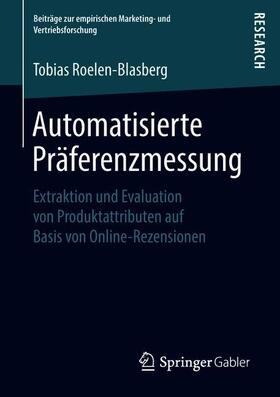 Roelen-Blasberg | Automatisierte Präferenzmessung | Buch | 978-3-658-23830-8 | sack.de