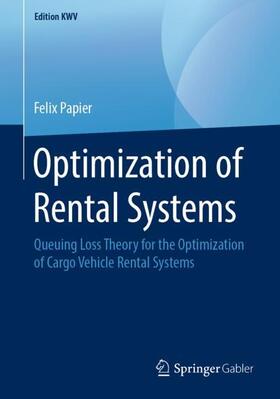 Papier |  Optimization of Rental Systems | Buch |  Sack Fachmedien