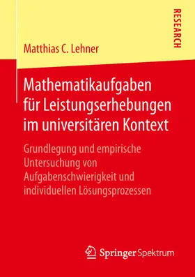 Lehner | Mathematikaufgaben für Leistungserhebungen im universitären Kontext | E-Book | www.sack.de