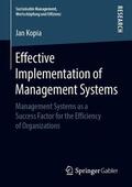 Kopia |  Effective Implementation of Management Systems | Buch |  Sack Fachmedien