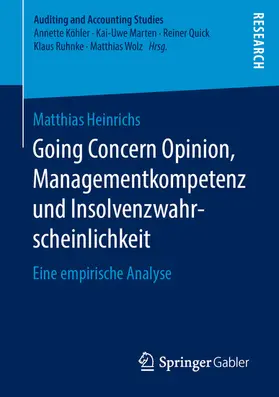 Heinrichs | Going Concern Opinion, Managementkompetenz und Insolvenzwahrscheinlichkeit | E-Book | www.sack.de