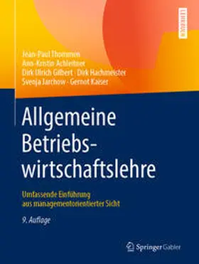 Thommen / Achleitner / Gilbert |  Thommen, J: Allgemeine Betriebswirtschaftslehre | Buch |  Sack Fachmedien