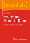 Walz |  Geraden und Ebenen im Raum | eBook | Sack Fachmedien