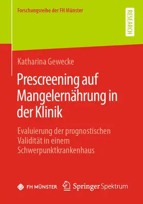 Gewecke | Prescreening auf Mangelernährung in der Klinik | E-Book | sack.de
