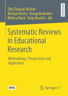 Zawacki-Richter / Kerres / Buntins | Systematic Reviews in Educational Research | Buch | 978-3-658-27601-0 | sack.de