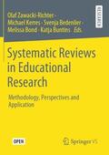 Zawacki-Richter / Kerres / Buntins |  Systematic Reviews in Educational Research | Buch |  Sack Fachmedien