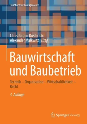Diederichs / Malkwitz | Bauwirtschaft und Baubetrieb | Buch | 978-3-658-27915-8 | sack.de