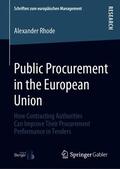 Rhode |  Public Procurement in the European Union | Buch |  Sack Fachmedien