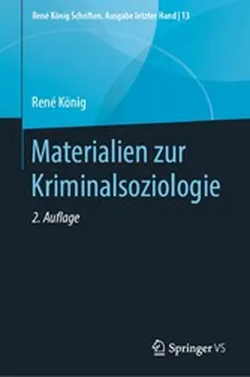 König / Legnaro / Sack |  Materialien zur Kriminalsoziologie | eBook | Sack Fachmedien