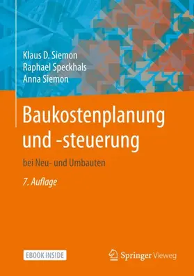 Siemon / Speckhals |  Baukostenplanung und -steuerung | Buch |  Sack Fachmedien